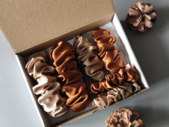 Dárková sada šedá - 6 scrunchies