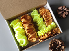 Dárková sada šedá - 6 scrunchies