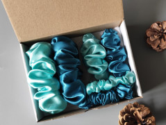 Dárková sada šedá - 6 scrunchies