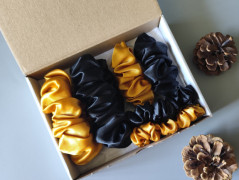 Dárková sada šedá - 6 scrunchies