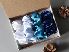 Dárková sada šedá - 6 scrunchies