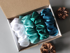 Dárková sada šedá - 6 scrunchies