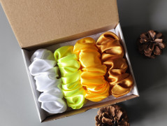 Dárková sada šedá - 6 scrunchies