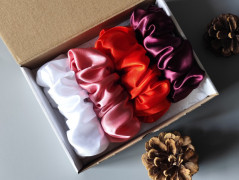 Dárková sada šedá - 6 scrunchies