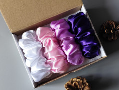 Dárková sada šedá - 6 scrunchies