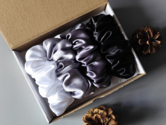 Dárková sada šedá - 6 scrunchies