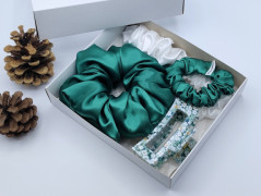 Dárková sada šedá - 6 scrunchies