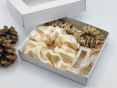 Dárková sada šedá - 6 scrunchies