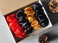 Dárková sada šedá - 6 scrunchies