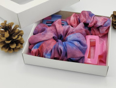 Dárková sada šedá - 6 scrunchies