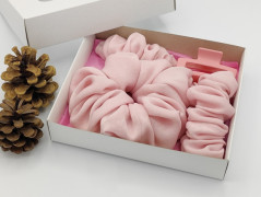 Dárková sada šedá - 6 scrunchies