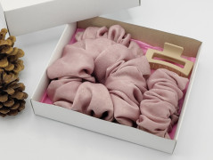 Dárková sada šedá - 6 scrunchies