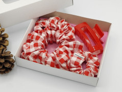 Dárková sada šedá - 6 scrunchies