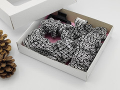 Dárková sada šedá - 6 scrunchies