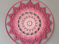 Mandala Růžová hvězda -průměr 45 cm