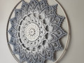 Mandala Šedá hvězda - průměr 40 cm