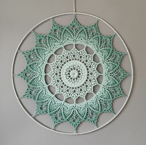 Mandala Zelená hvězda - 60 cm meditace harmonie meditační lotosový květ mandaly mndala 