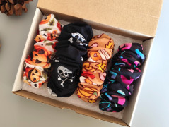 Dárková sada šedá - 6 scrunchies