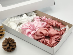 Dárková sada šedá - 6 scrunchies