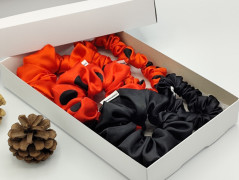 Dárková sada šedá - 6 scrunchies