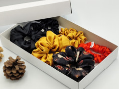 Dárková sada šedá - 6 scrunchies