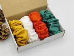 Dárková sada šedá - 6 scrunchies