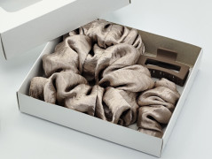 Dárková sada šedá - 6 scrunchies