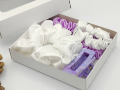 Dárková sada šedá - 6 scrunchies