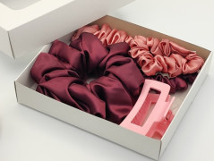 Dárková sada šedá - 6 scrunchies