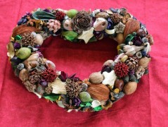 podzimní věneček s jelínkem..