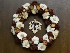 podzimní věneček s jelínkem..