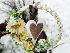 podzimní věneček s jelínkem..