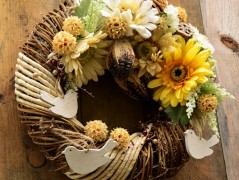 podzimní věneček s jelínkem..