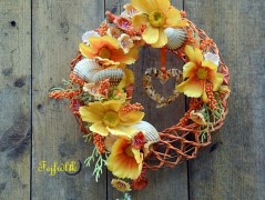 podzimní věneček s jelínkem..