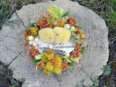 podzimní věneček s jelínkem..