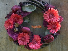 podzimní věneček s jelínkem..