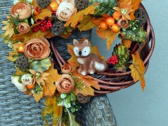 podzimní věneček s jelínkem..