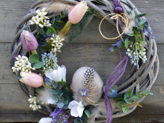 podzimní věneček s jelínkem..