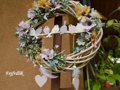 podzimní věneček s jelínkem..