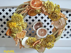 podzimní věneček s jelínkem..