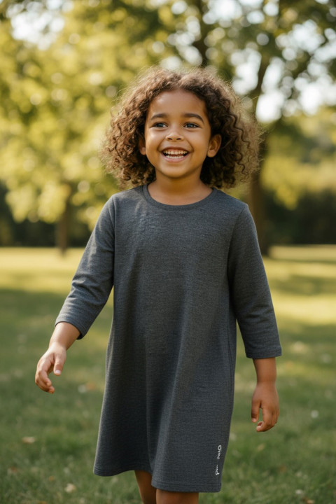 Dětské šaty šedé 122 