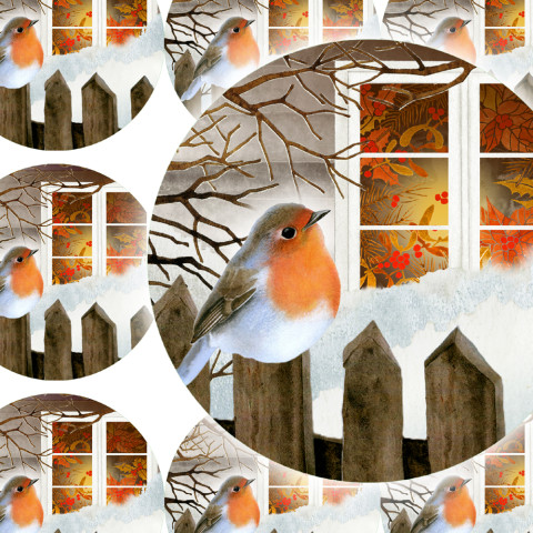 PŘED OKNEM - samolepky červená zábava sníh strom zima modrá vánoce ptáček bílá přání příroda vánoční hnědá žlutá diář větvička ptáčci deník okno plot advent obálka větev domy červenka vesnička vánoční hvězda nálepka pohlednice samolepky samolepka jmelí 