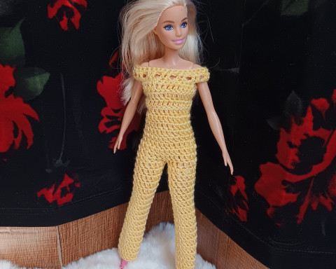 Overal na panenku panenka klobouček evička 