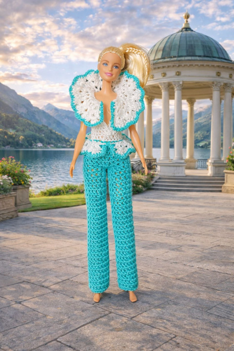 Overal pro panenku Barbie panenka klobouček evička 