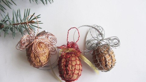 Vánoční oříšky domov dekorace dárek zima ozdoby vánoce svátek ozdoba drátek dárky prosinec drátkování mráz stromeček ježíšek oříšky svátky santa oříšek hody hodování 