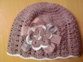 Letní háčkované  bambusové čepičky