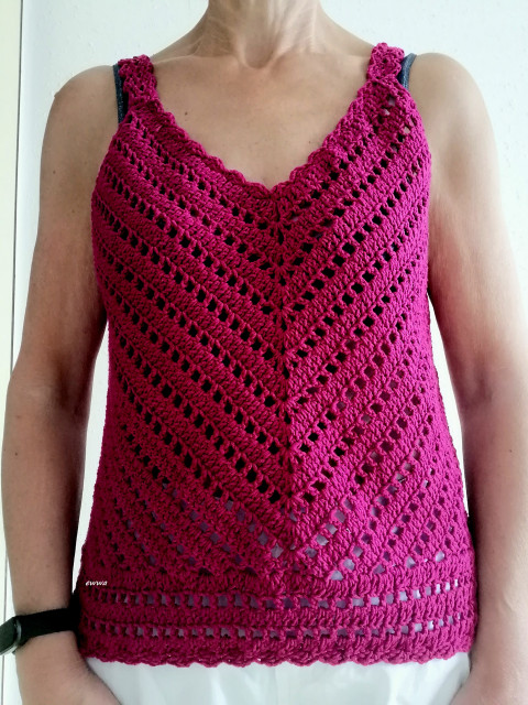 Háčkovaný dámský top letní bavlna ženy top léto háčkované akryl tílko dámské crochet višňová 