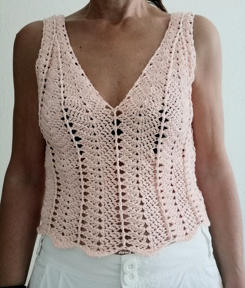 Háčkovaný dámský top růžová letní bavlna ženy top léto háčkované tílko meruňková dámské bolerko viskoza crochet tělová crop top 