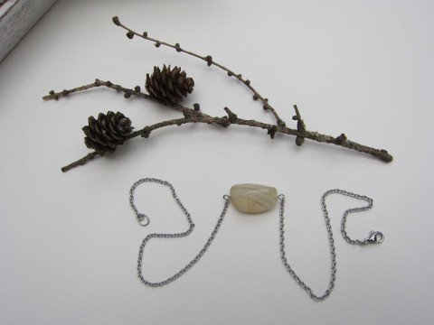 náhrdelník Jedináček - citrín náhrdelník kámen žlutá nerez citrín 