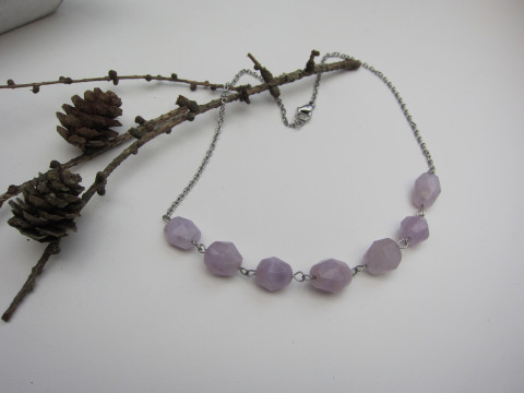 náhrdelník Sedm statečných náhrdelník kámen fialová levandulová ametyst nerez sedm 